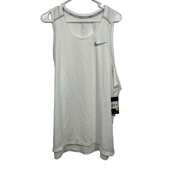 NWT Nike Running Dri-Fit White Ventilated Athletic Tank Top - Picture 1 of 4